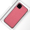 Противоударный чехол Cloth Texture на iPhone 11 Pro- розовый
