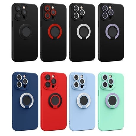 Чохол протиударний Contrast Color Holder для iPhone 14 Plus - чорно-фіолетовий