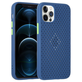 Противоударный чехол Breathable для iPhone 12 Pro Max - синий