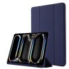 Чехол-книжка Skin Feel Tri-fold Leather Tablet Case with Pen Slot для iPad Pro 11 2024 - синий