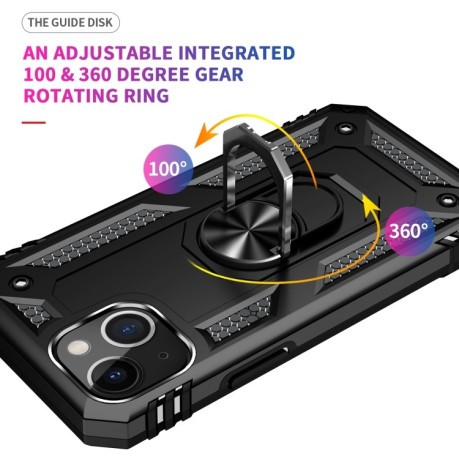 Противоударный чехол HMC 360 Degree Rotating Holder на iPhone 14 Plus - черный
