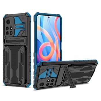 Противоударный чехол Armor Card для Xiaomi Redmi Note 11 5G/Poco M4 Pro 5G - синий