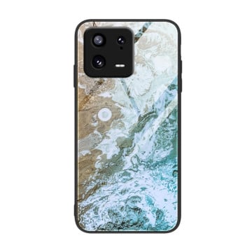 Протиударний скляний чохол Marble Pattern Glass на Xiaomi 13 - Beach