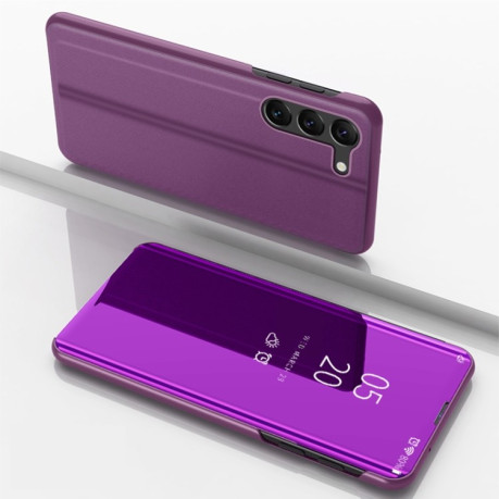 Чехол книжка Clear View на Samsung Galaxy S24 5G - фиолетовый