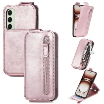 Фліп-чохол Zipper Wallet Vertical для Samsung Galaxy S24 FE 5G - рожевий