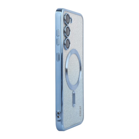 Протиударний чохол ENKAY Hat-Prince Magnetic Glitter Plated  для Samsung Galaxy S25+ 5G - синій