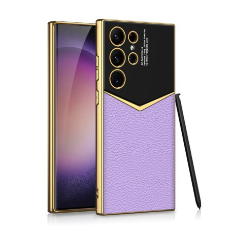Противоударный чехол GKK Plating для Samsung Galaxy S24 Ultra 5G - фиолетовый