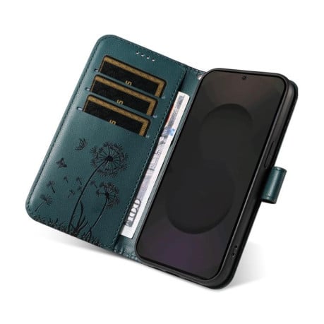 Чохол-книжка з тисненням Dandelion та магнітним хлястиком на Samsung Galaxy S25 FE 5G - синій