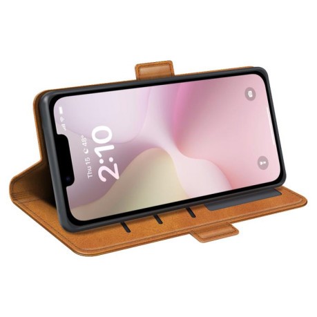 Чехол-книжка Dual-side Magnetic Buckle для iPhone 16e - желтый