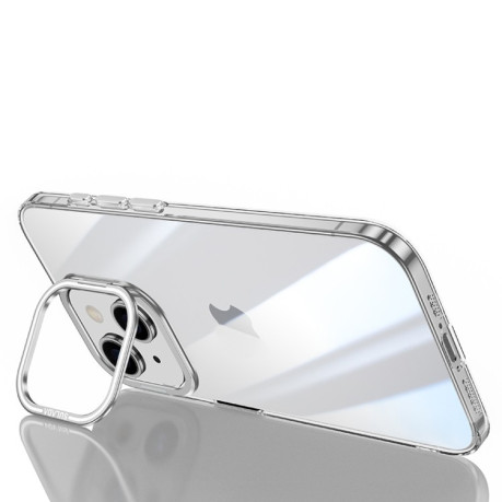 Противоударный чехол SULADA Aluminum Alloy Lens Holder для iPhone 15 Plus - серебристый