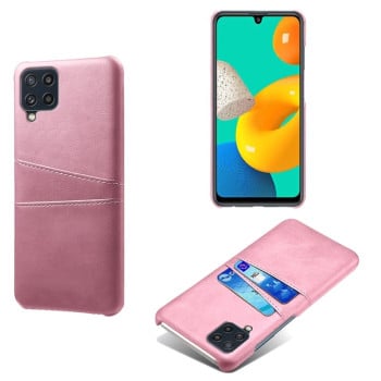 Противоударный чехол Calf Texture with Card Slots для Samsung Galaxy M32/A22 4G - розовый