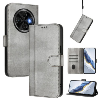 Чехол-книжка Line Splicing эко-кожа Ретро на Tecno Spark 30C 4G — серый