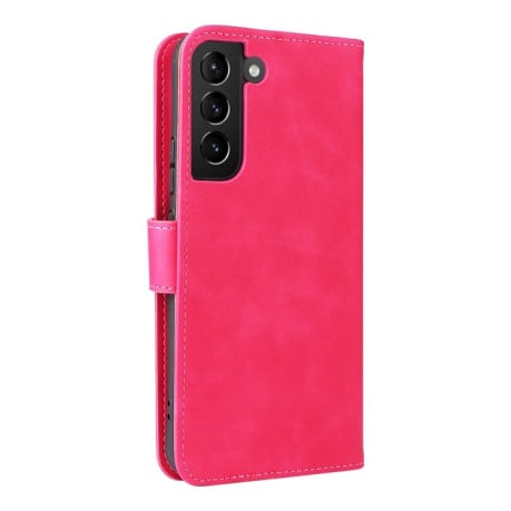 Чохол-книжка Buckle Calf Texture для Samsung Galaxy S22 Plus 5G - пурпурно-червоний
