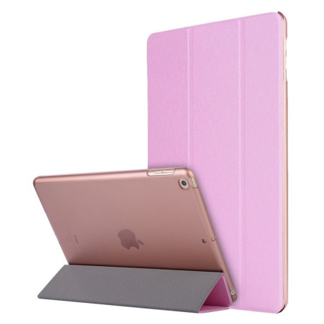Чехол-книжка Silk Texture на iPad 9/8/7 10.2 (2019/2020/2021) -розовый
