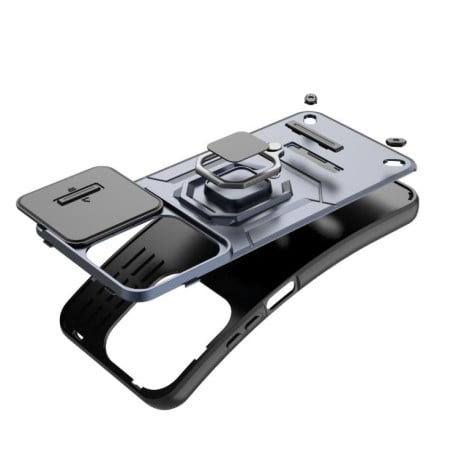 Противоударный чехол Sliding Camshield на Xiaomi Redmi 15C 5G / 4G EU 173mm - черный