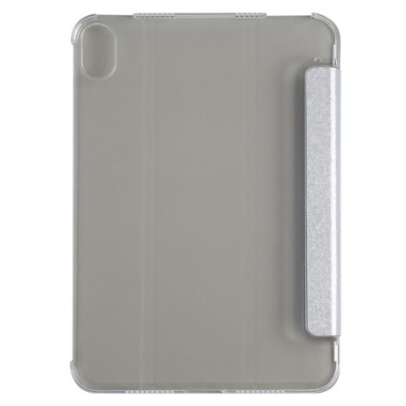Чехол-книжка Silk Texture Three-fold на iPad mini 6 - серебристый
