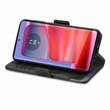 Чехол-книжка Dual-side Magnetic Buckle для Motorola Edge 50 Ultra - черный