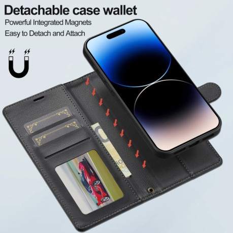 Чохол-книжка LC.IMEEKE L2 Series Detachable Magsafe для iPhone 16 - чорний