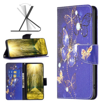 Чохол-книжка Colored Drawing Pattern для Xiaomi 13 Lite / Civi 2 - Purple Butterfly