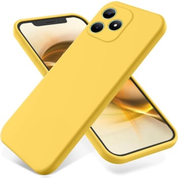 Силиконовый чехол Solid Color Liquid Silicone на Realme C51 / C53 - желтый