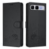 Чохол-книжка з тисненням Cat Rat та захистом від сканування RFID для Infinix Smart 10 Plus — чорний