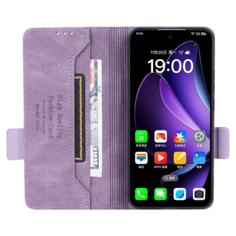 Чехол-книжка Magnetic Clasp Flip для OPPO Reno13 Pro - фиолетовый