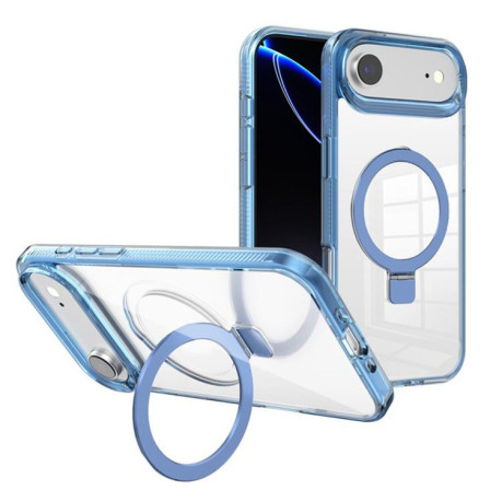 Противоударный чехол Kalebol MagSafe Holder Simple Clear для iPhone Air - синий