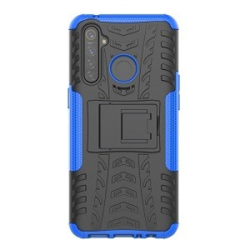 Протиударний чохол Tire Texture на Realme 5 Pro/Realme Q - синій