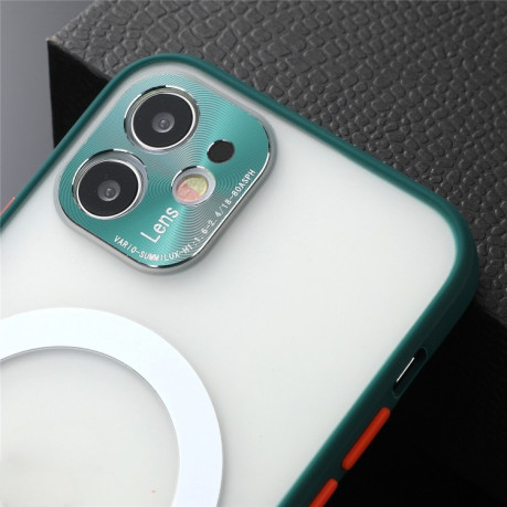 Ударопрочный чехол Skin Feel with Metal Lens для iPhone 11 - фиолетовый