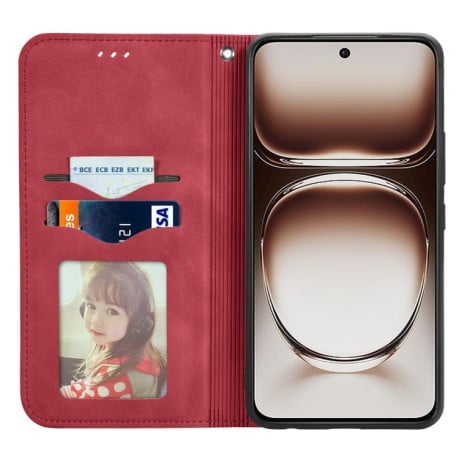 Чохол-книжка Retro Skin Feel Business Magnetic на OnePlus Nord 4 – червоний
