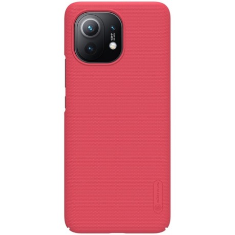 Чехол NILLKIN Frosted Shield на Xiaomi Mi 11 - красный