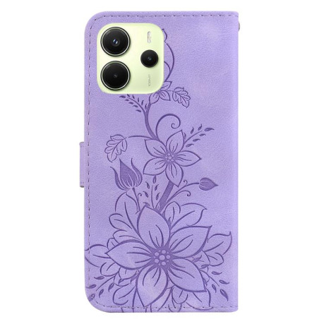Чохол-книжка Lily Embossed Leather для Xiaomi Redmi Note 14 4G 164.84mm - фіолетовий