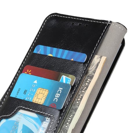 Чехол-книжка Magnetic Retro Crazy Horse Texture на Xiaomi 15T Pro 5G - черный