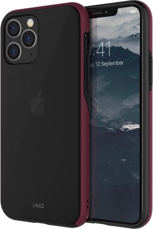 Оригинальный чехол UNIQ etui Vesto Hue на iPhone 11 Pro Max - черно-бордовый