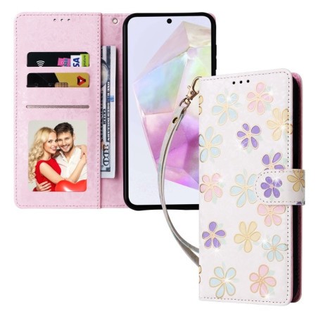 Чехол-книжка Bronzing Painting RFID для Samsung Galaxy A26 5G - Flower