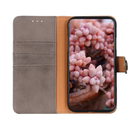 Чехол-книжка KHAZNEH Cowhide Texture на Vivo S12 / V23 5G - хаки