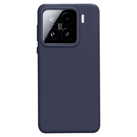 Силиконовый чехол Solid Color Liquid на Xiaomi 15 - синий