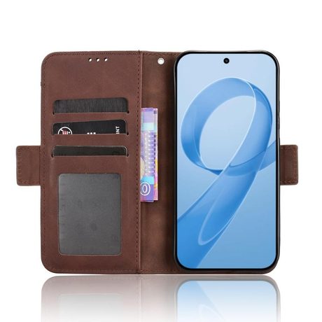 Чехол-книжка Skin Feel Calf для Xiaomi Redmi K90 5G / Poco F8 Pro — коричневый