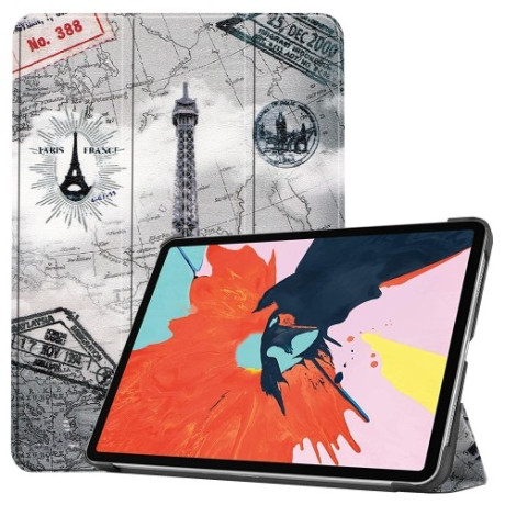 Чехол-книжка Colored Drawing на iPad Air 10.9 2022/2020 - Eiffel Tower