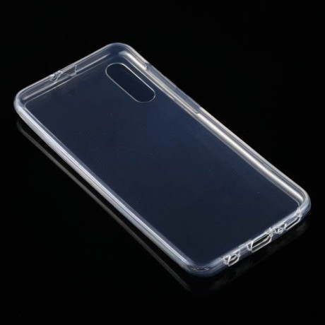 Двусторонний ультратонкий силиконовый чехол на Samsung Galaxy A50 - прозрачный