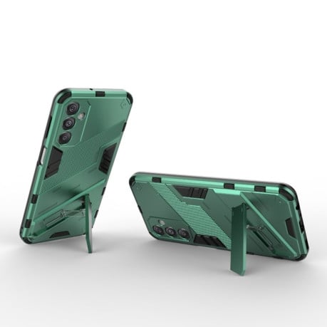 Противоударный чехол Punk Armor для Samsung Galaxy M34 - зеленый
