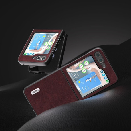 Протиударний чохол ABEEL Dream Litchi Texture для Samsung Galaxy Flip 5 - фіолетовий
