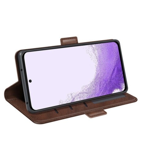Чохол-книжка Dual-side Magnetic Buckle для Samsung Galaxy S23 5G - коричневий
