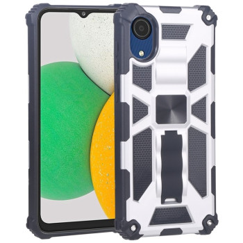 Противоударный чехол Magnetic Armor для Samsung Galaxy A03 Core - серебристый