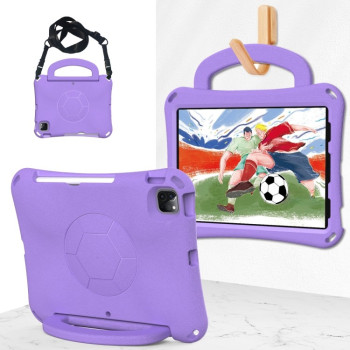 Противоударный чехол Handle Football Shaped EVA Shockproof для iPad Pro 11 2024/Air 4/Air 5/Pro 11 (2018/2020/2021/2022) - фиолетовый