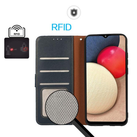 Чохол-книжка KHAZNEH Litchi Texture для Motorola Moto G15 4G / G05 - синій