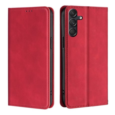 Чохол-книжка Retro Skin Feel Business Magnetic для Samsung Galaxy M55 5G - червоний