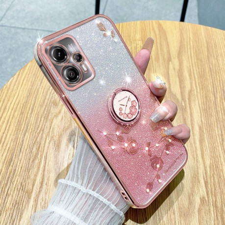 Противоударный чехол Gradient Acrylic для Motorola Moto G55 - розовый