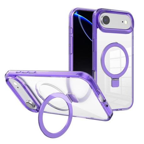 Протиударний чохол Kalebol MagSafe Holder Simple Clear для iPhone Air - фіолетовий
