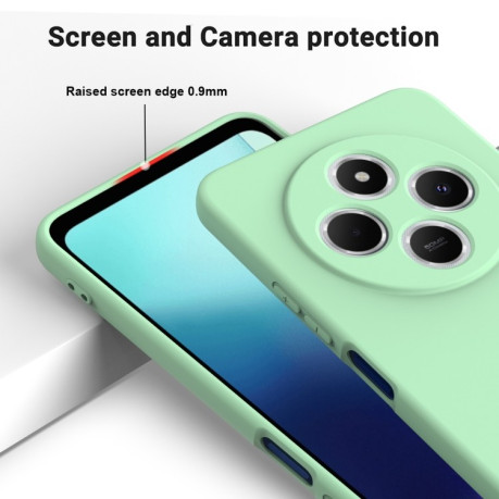 Силиконовый чехол Solid Color Liquid Silicone на Xiaomi Redmi 14C 4G/Poco C75/Redmi A4 5G - зеленый